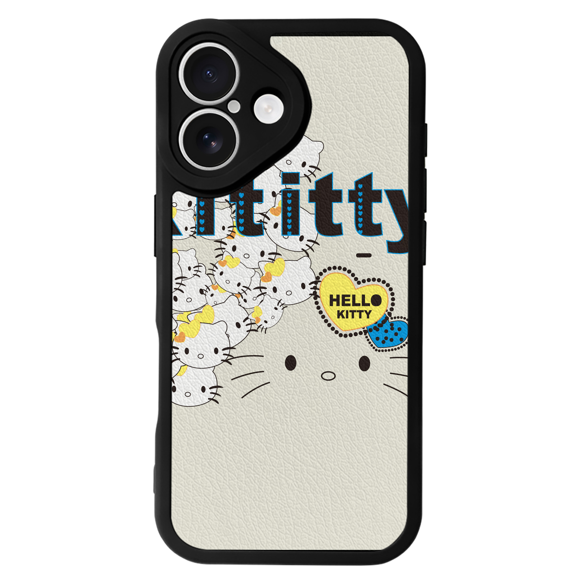 （画像用） Hello Kitty ハローキティ 【iPhone 16シリーズ対応】シリコンスマホケース（レザー調） 材質：シリコン